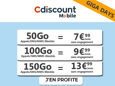 Gigas Days Cdiscount mobile