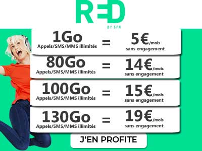 Forfaits RED de 1Go à 130Go