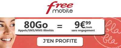Forfait 80Go de Free Mobile