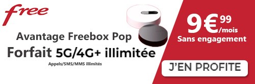 Forfait 5G Free et Freebox Pop