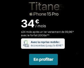 Promo iPhone 15 Pro Bouygues Telecom