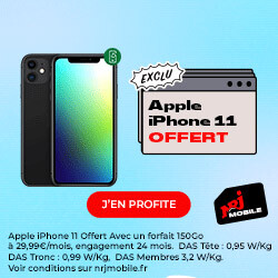 Forfait 150 Go NRJ Mobile + iPhone 11