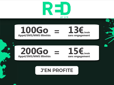 Forfait RED 100 et 200 Go de RED