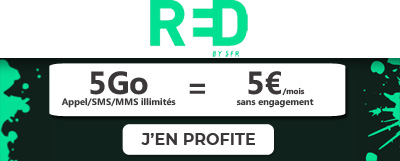 Forfait 5Go à 5 euros de RED by SFR