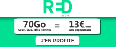 promo red by sfr 70 go à 13 euros