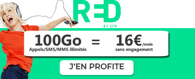 red by sfr forfait en promo avec 100 go