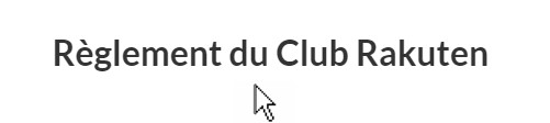 Réglement Rakuten