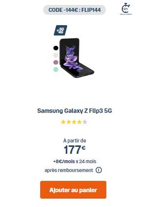 Samsung Z Flip3 promo Bouygues 
