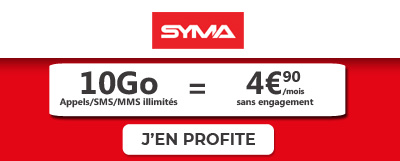 forfait a moins de 5 euros chez syma mobile