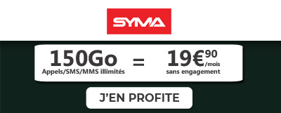 Forfait Syma mobile 150Go