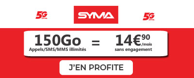Forfait 150Go de 5G Syma