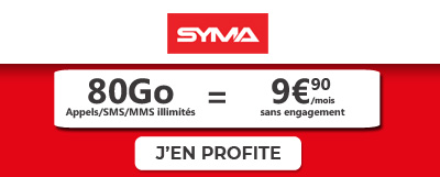 forfait 80 Go en promo chez Syma Mobile
