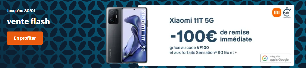 Vente flash Xiaomi Mi 11T Bouygues