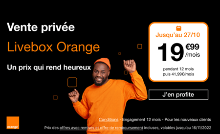 Vente privée Livebox Orange avec Bemove