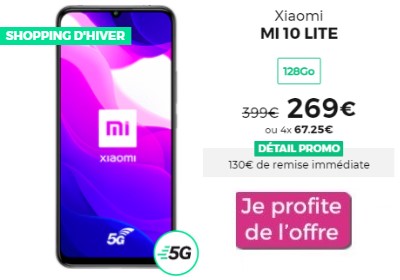Xiaomi Mi 10 Lite 5G soldé chez RED