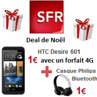 Deal de Noël : Le HTC Desire 601 à 1€ avec un forfait 4G SFR !