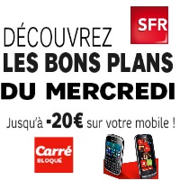Les bons plans du mercredi chez SFR : Jusqu’à - 20€ sur le mobile !