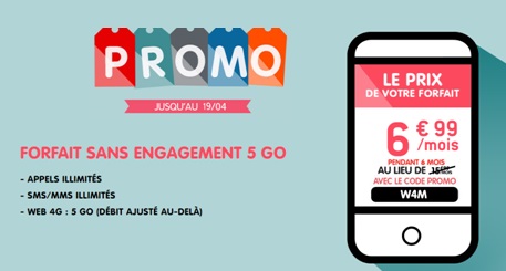 Le forfait illimité avec 5Go  à 6.99 euros chez NRJ Mobile expire bientôt