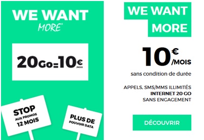 RED BY SFR : le forfait illimité 20Go à 10 euros par mois prolongé jusqu’au 03 octobre