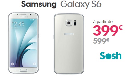 Samsung Galaxy S6 : Dernières heures pour profiter d’une remise exceptionnelle de 200€ chez Sosh !