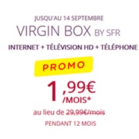 Bon plan Internet : Dernières heures pour profiter de la Virgin Box à 1.99€ par mois pendant 12 mois !