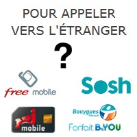 Forfait illimité à 19.99€ : Destinations internationales comprises chez Sosh, Free, B&You de Bouygues ou NRJMobile ?