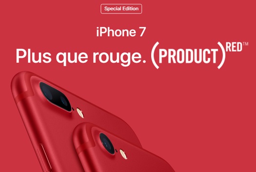 Apple lance un iPhone 7 rouge et un iPhone SE 32Go et 128Go
