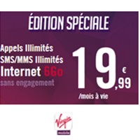 Nouvelle édition spéciale Virgin Mobile : Un forfait 4G sans engagement avec 6Go de data à 19.99€ !
