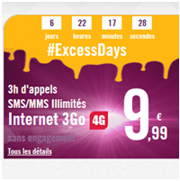 Virgin Mobile relance son offre ExcessDays 3H et 3Go en 4G !!! 