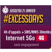 Nouvelle opération #Excessdays chez Virgin Mobile : Deux forfaits 4G avec 1Go ou 5Go à partir de 9.99€ !