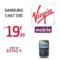 Bon plan : le Samsung Chat 335 avec un forfait Extaz Virgin Mobile