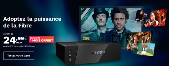 Box Fibre SFR : 1 mois offert et jusqu'à 18€ de remise 
