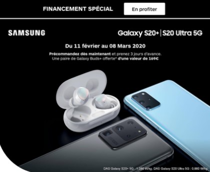 Financement Galaxy S20+ Boulanger