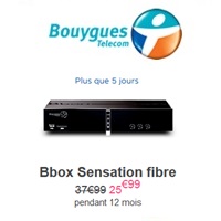 Derniers jours pour profiter de la promotion sur la Bbox Sensation Fibre à 25.99€ pendant 12 mois !