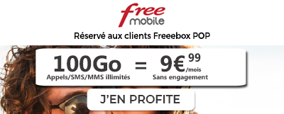 forfait free 100 go spécial freebox pop