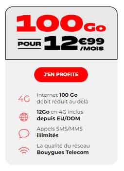 promo forfait NRJ Mobile 100Go