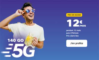 forfait mobile 140go 5g