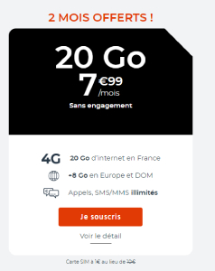 promo forfait 20Go Black Friday