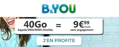 Forfait B&You 40Go de Bouygues Telecom