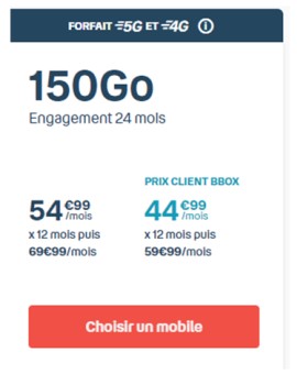 Forfait Sensation 5G de Bouygues Telecom