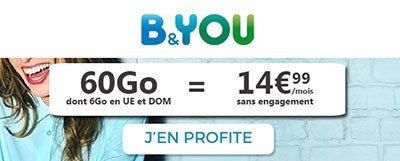 Forfait B&You 60Go de Bouygues Telecom