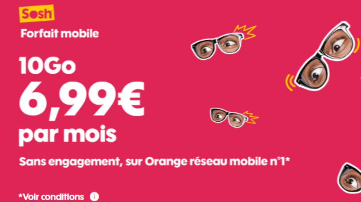 SOSH lance un nouveau forfait sans engagement à seulement 6.99€ sur le réseau Orange
