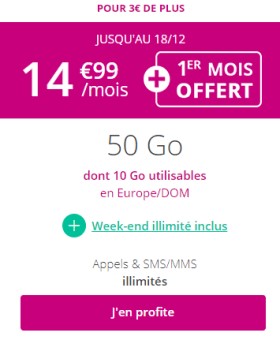 Forfait B&You Internet illimité le week-end 