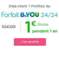 [Bon plan] Plus que 10 jours pour le forfait illimité B&You à 1€ 
