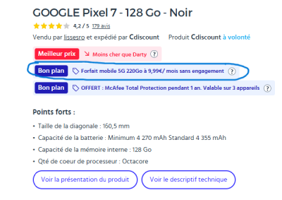forfait cdiscount cache 220 go