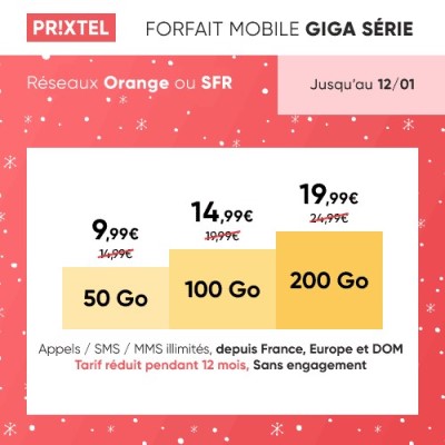 Forfait Giga Série Prixtel 