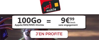 Forfait NRJ Mobile 100Go 