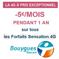 Bon plan 4G : Les forfaits Sensation en vente flash chez Bouygues Telecom !
