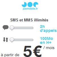  Un forfait bloqué et personnalisable à partir de 5€ par mois chez Joe Mobile !