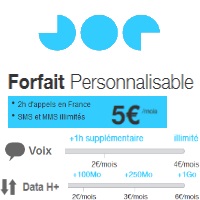 Joe Mobile : Un forfait bloqué et personnalisable à partir de 5€ par mois !